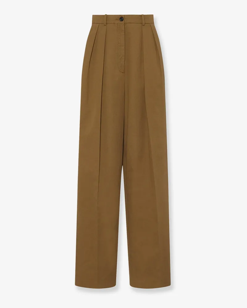 The Row Igor cotton and cashmere trousers -  - gender_Woman Brown