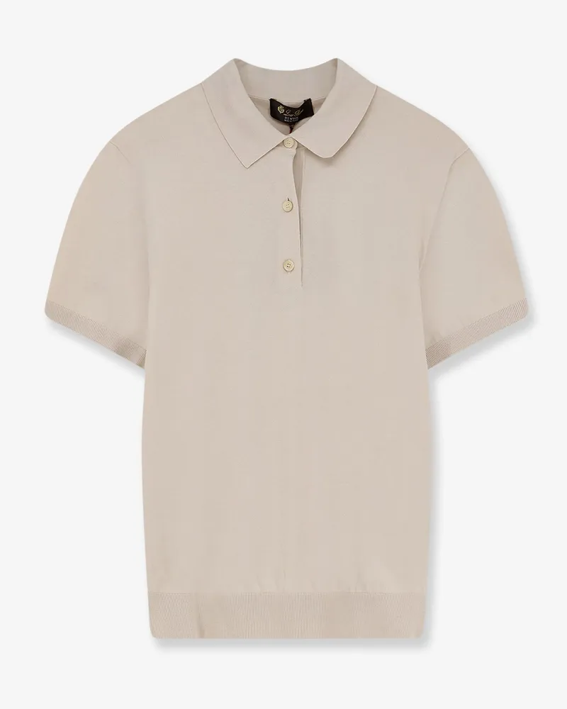 Loro Piana Ice Wish cotton polo shirt -  - gender_Woman Beige