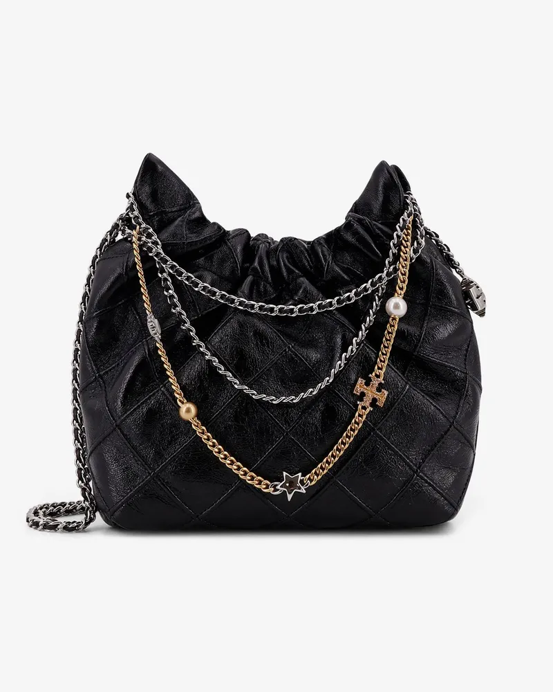 Tory Burch Fleming Mini Hobo leather crossbody bag -  - gender_Woman Black