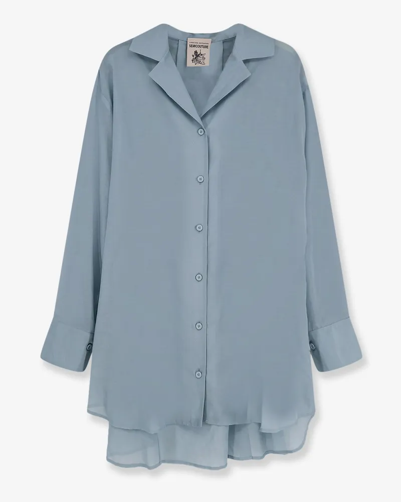 Semicouture Cotton and silk shirt -  - gender_Woman Blue