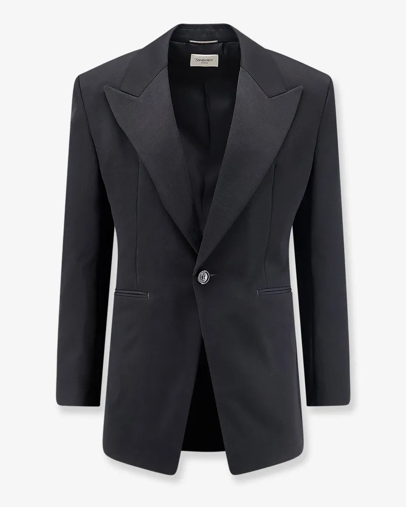 Saint Laurent Single-breasted certified wool blazer -  - gender_Man Black