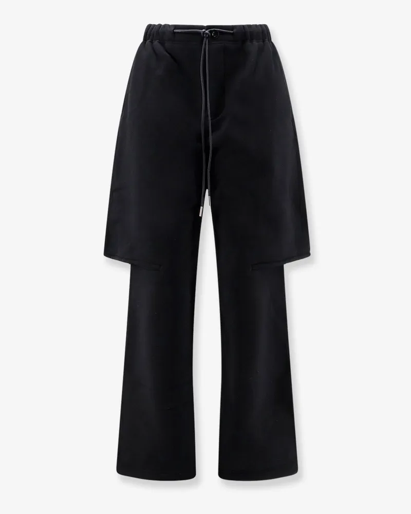 Sacai Cotton trousers with a layered trompe l'oeil design -  - gender_Woman Black