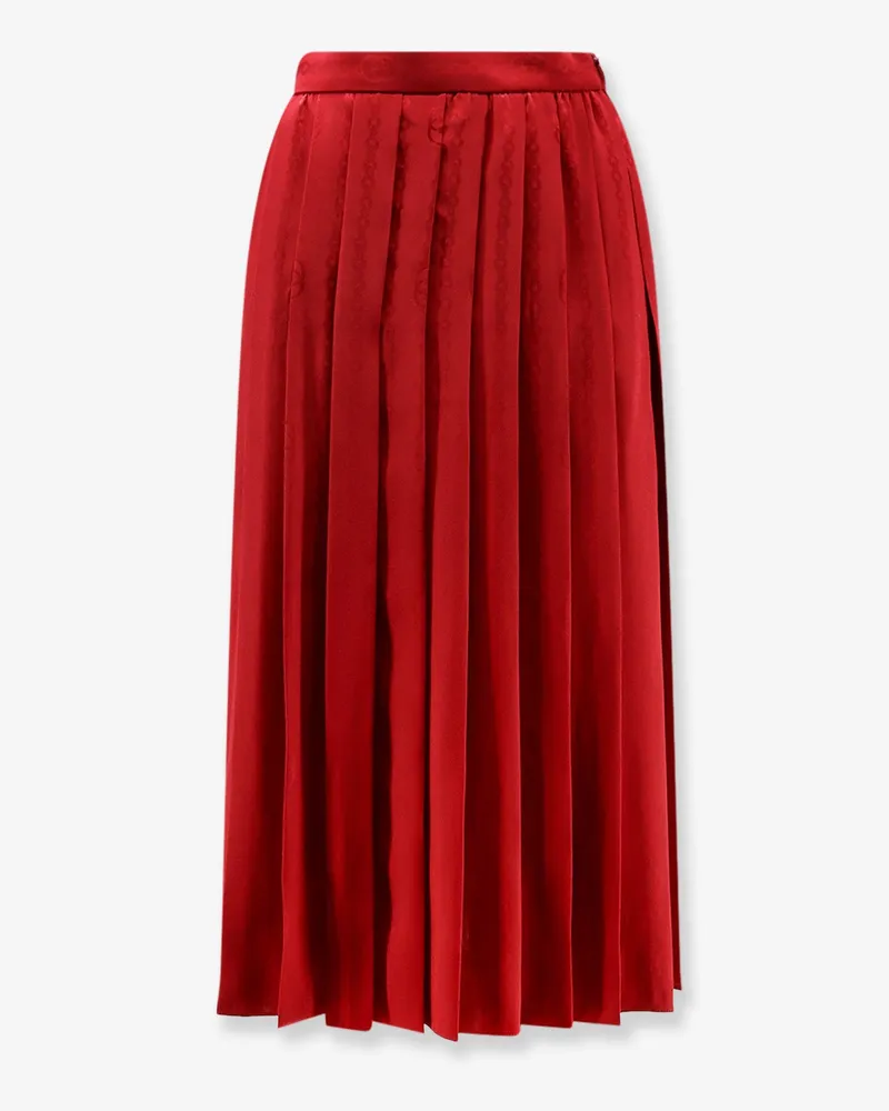 Gucci Pleated silk midi skirt -  - gender_Woman Red