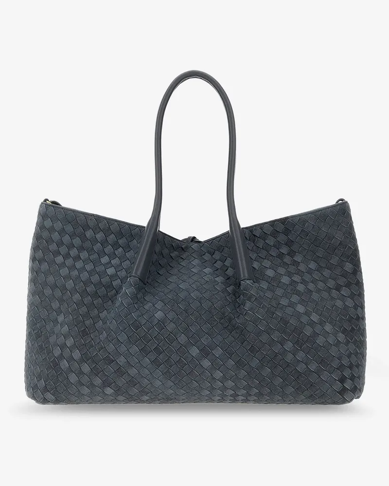 Bottega Veneta Pinacoteca suede handbag with Intrecciato motif -  - gender_Woman Grey