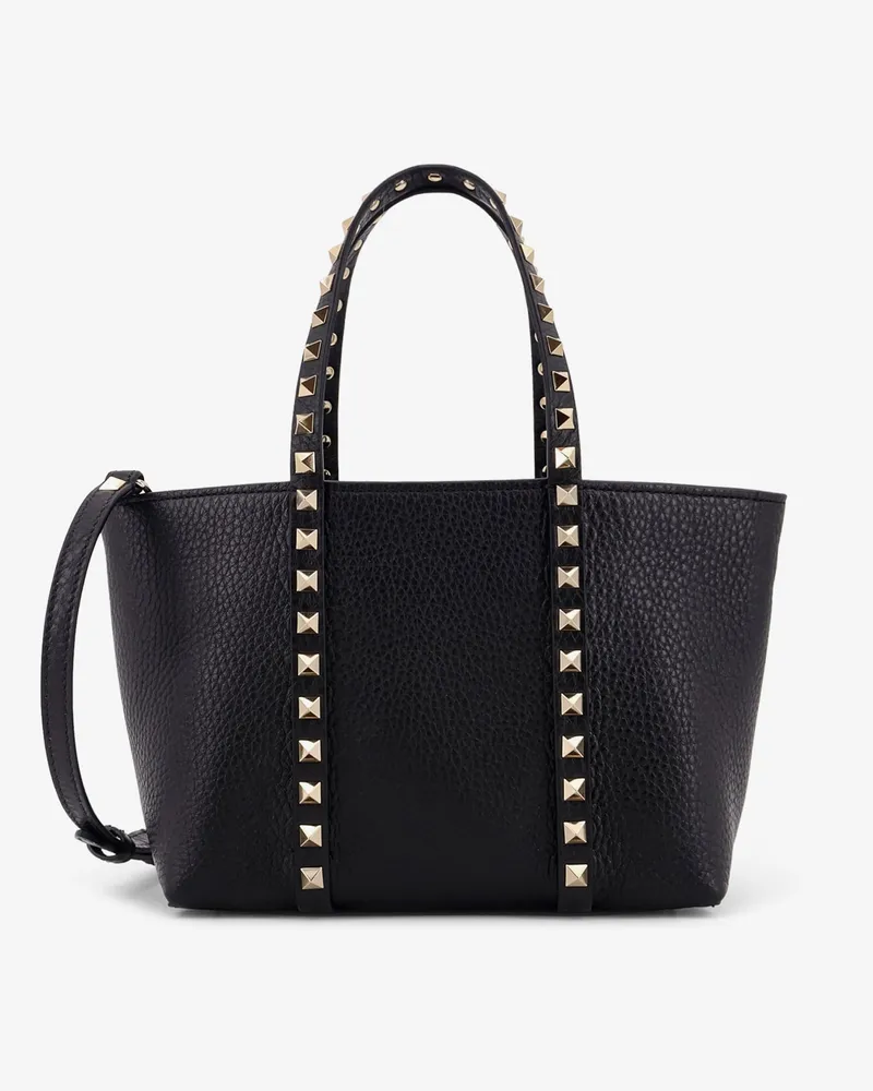 Valentino Garavani Rockstud leather shopping bag - VALENTINO GARAVANI - gender_Woman Black
