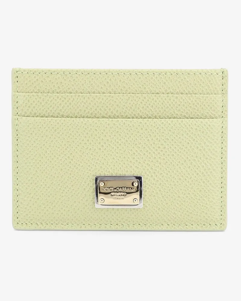 Dolce & Gabbana Hammered leather card holder -  - gender_Woman Green