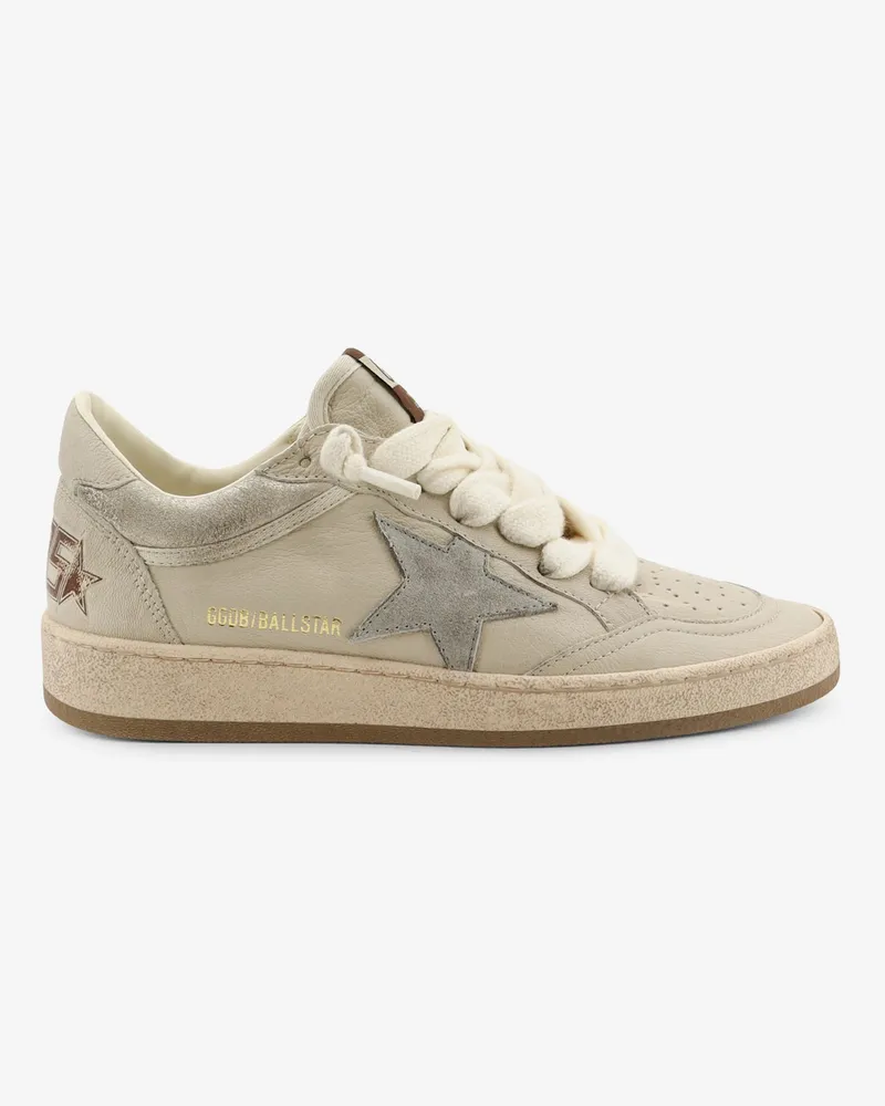 Golden Goose Ballstar leather sneakers with iconic side logo -  - gender_Woman Grey