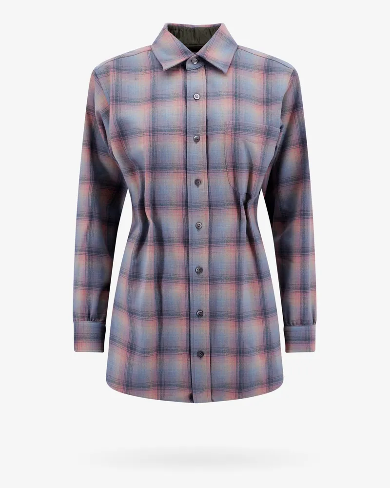 Maison Margiela Madras wool shirt -  - gender_Woman Pink