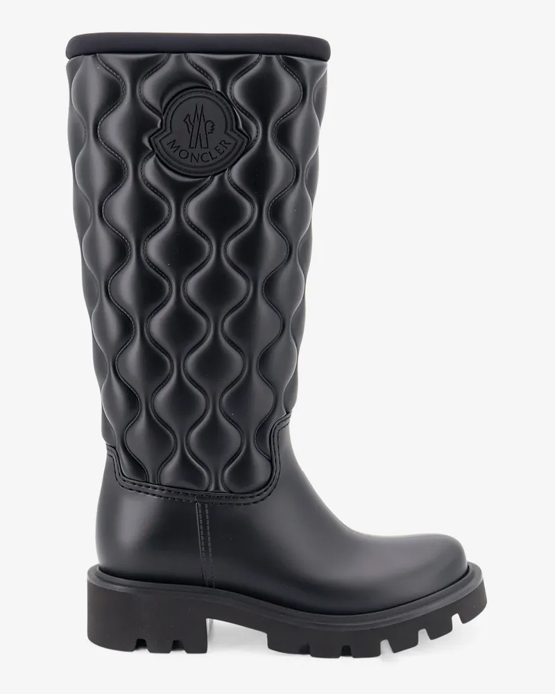 Moncler Kickstream Quilt PVC and neoprene rain boots -  - gender_Woman Black