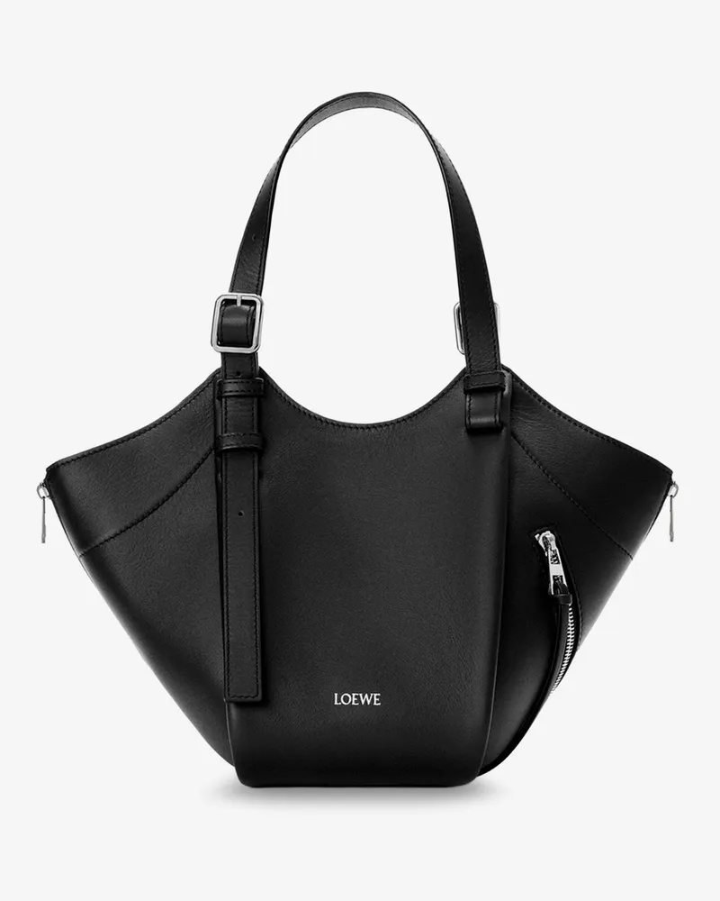 Loewe Hammock Flip leather handbag with front lettering logo -  - gender_Woman Black