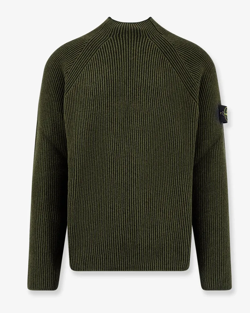 Stone Island Virgin wool and cotton sweater -  - gender_Man Green
