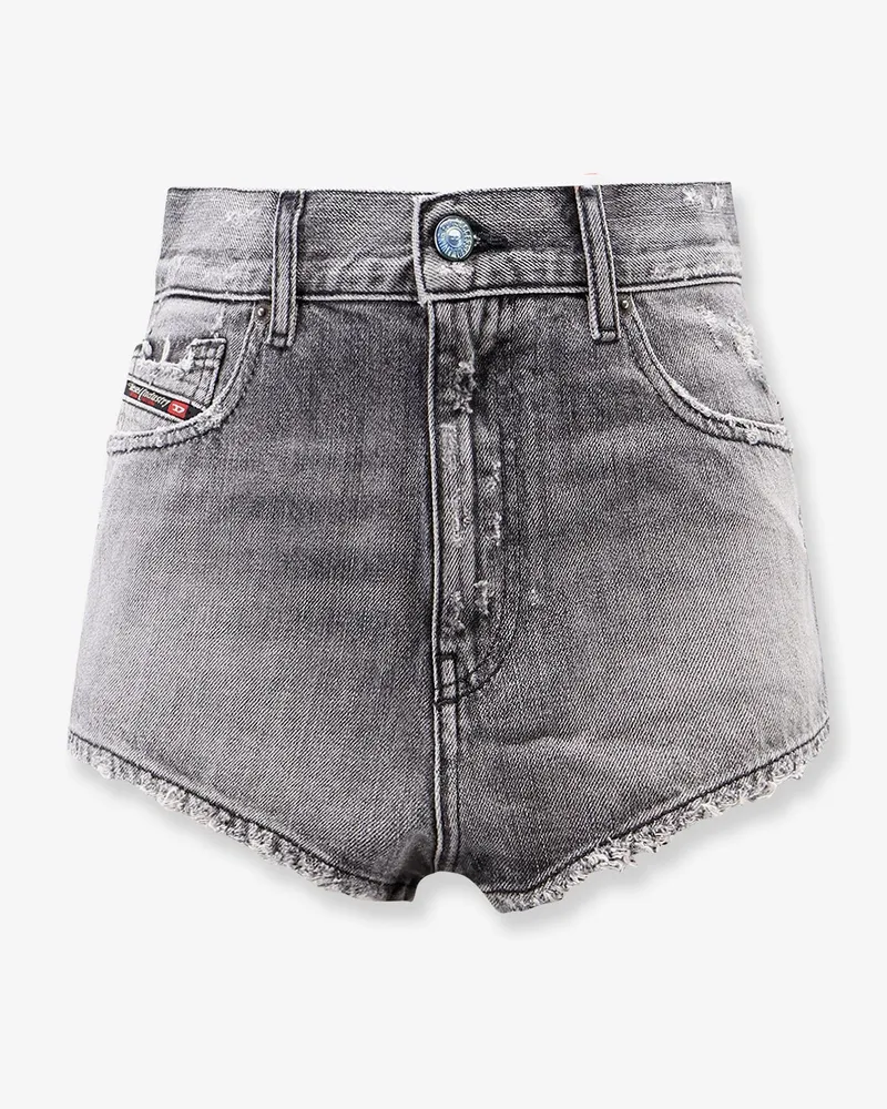 Diesel Blue denim shorts with a destroyed effect -  - gender_Woman Grey