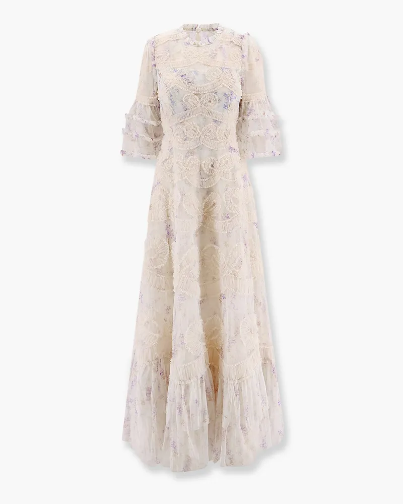 Needle & Thread Long dress with multicolor motif -  - gender_Woman White