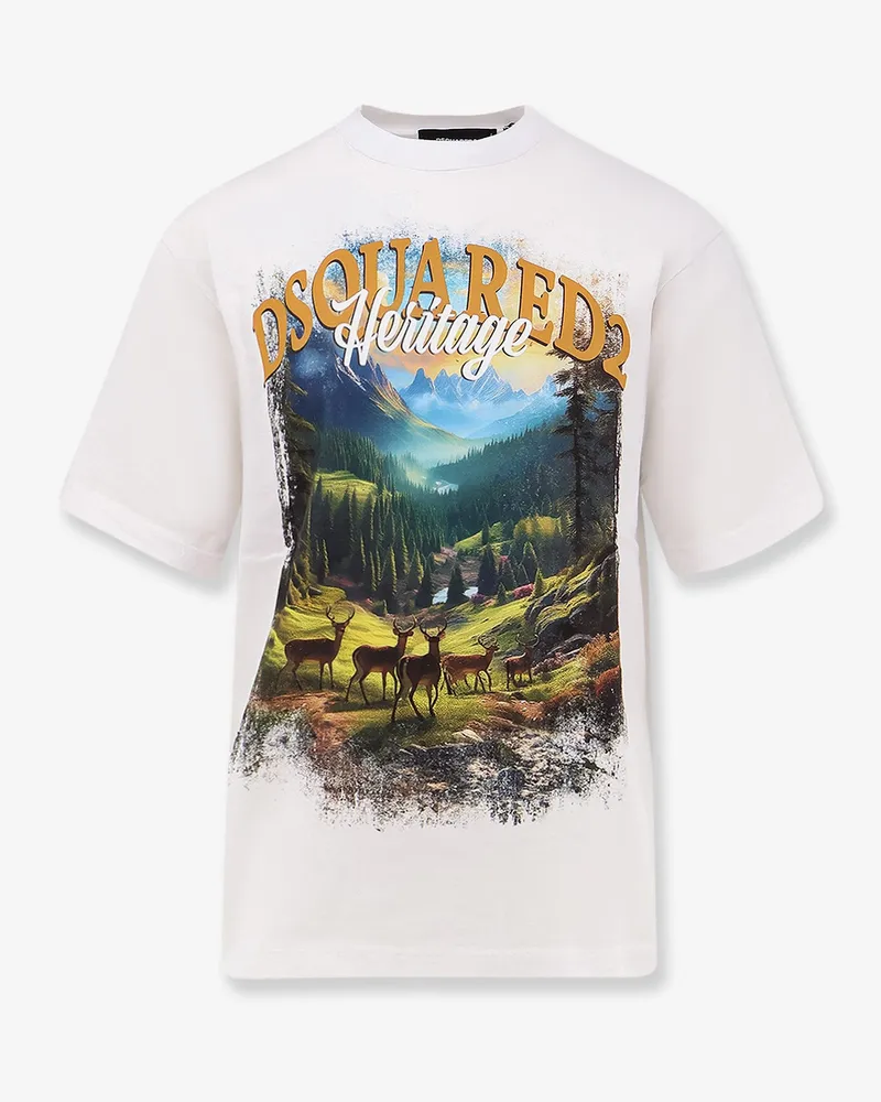 Dsquared2 Loose Fit cotton t-shirt -  - gender_Man White