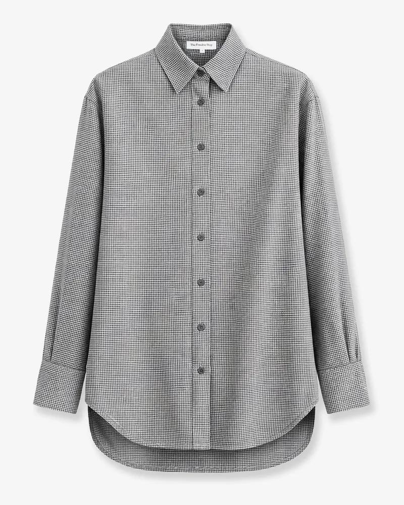 FRANKIE Shop Peri cotton shirt -  - gender_Woman Grey