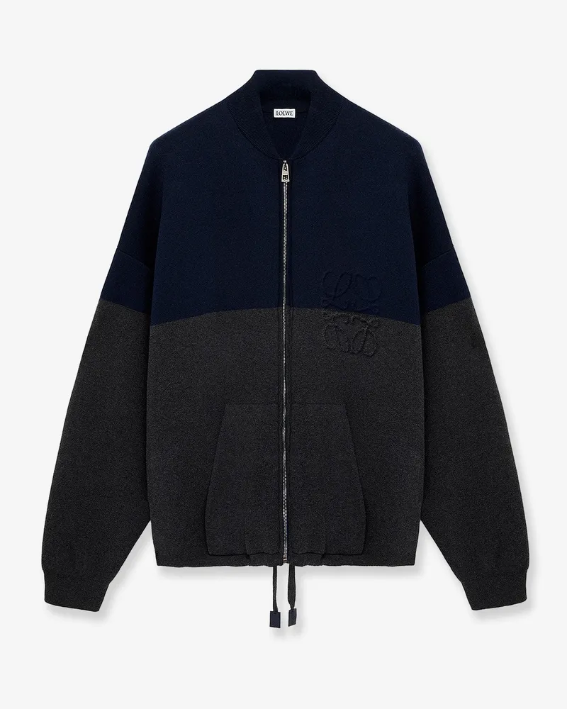 Loewe Cotton blend Zip-up cardigan -  - gender_Man Blue