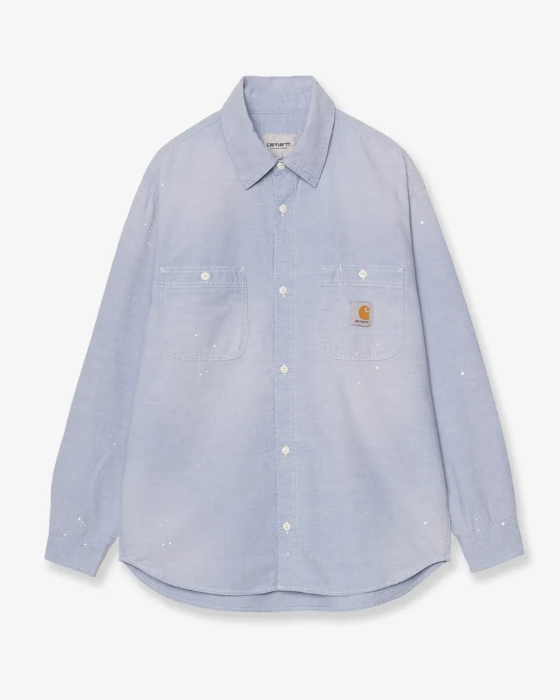 Carhartt WIP Painter cotton shirt with used effect -  - gender_Man Blue