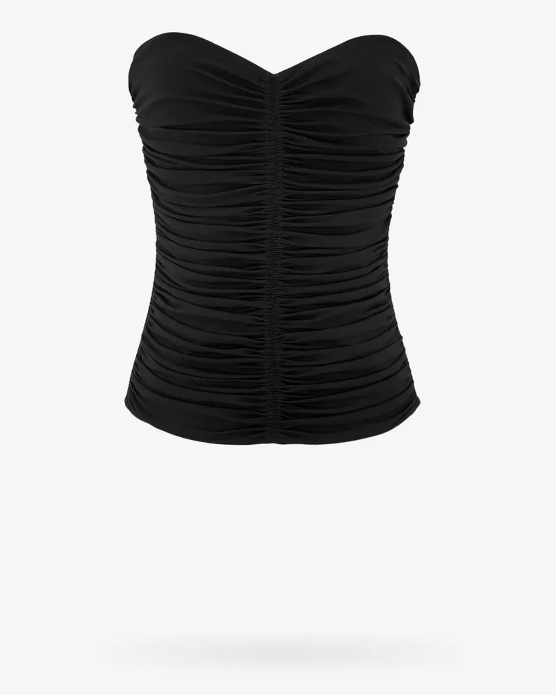 Saint Laurent Draped viscose top -  - gender_Woman Black