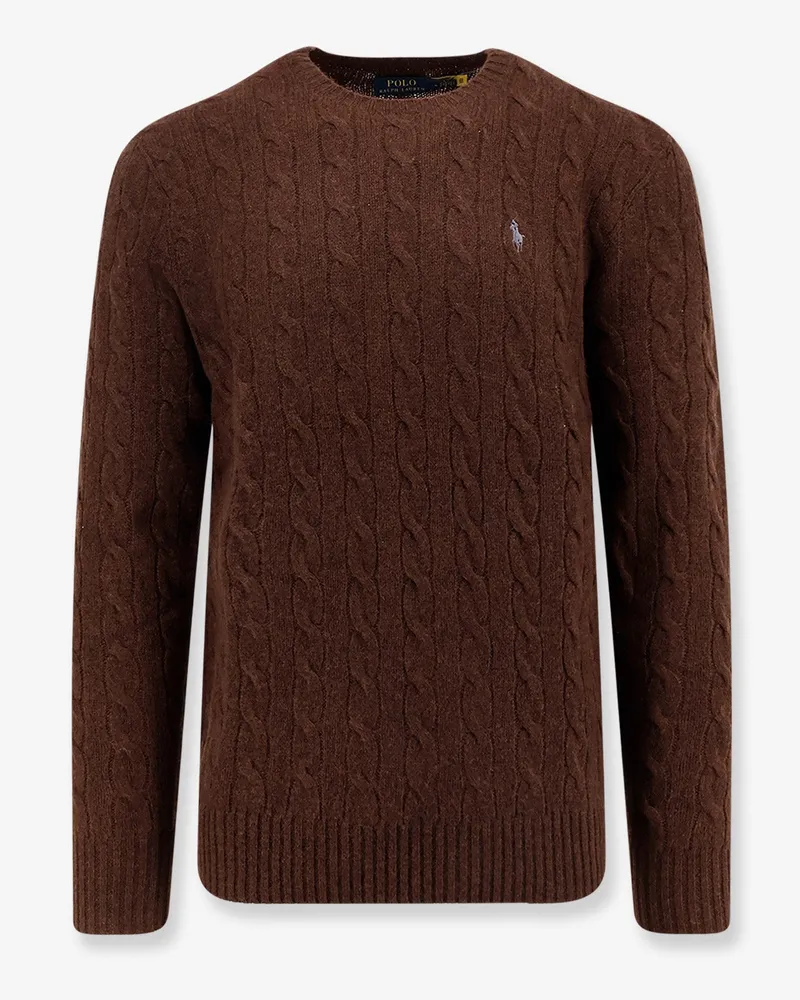Ralph Lauren Wool and cashmere cable knit sweater -  - gender_Man Brown