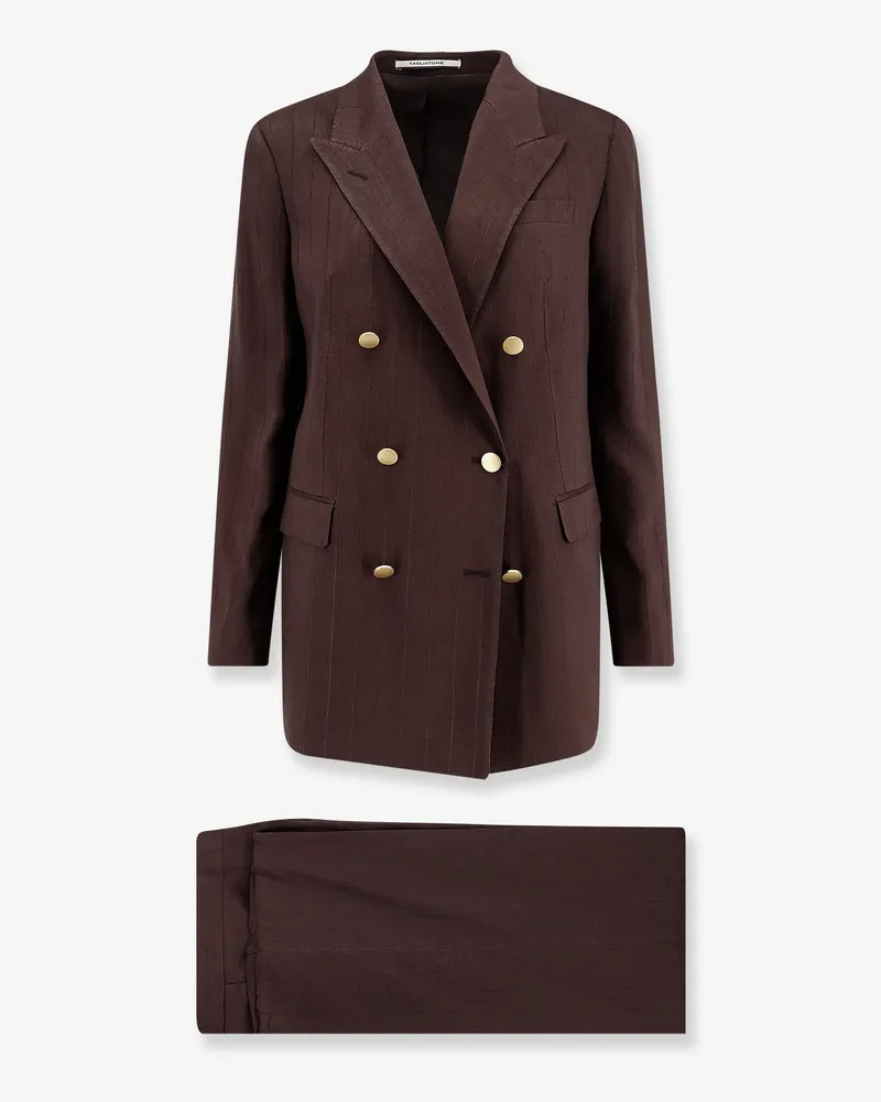 Tagliatore Jasmine pinstripe linen and viscose suit -  - gender_Woman Brown