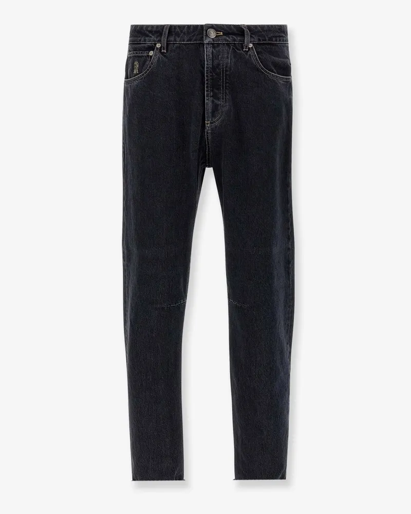 Brunello Cucinelli Jeans with Logo embroidery -  - gender_Man Blue