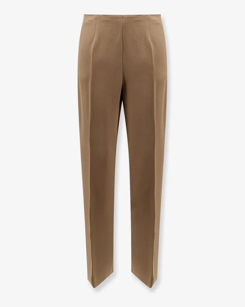 Alberta Ferretti Virgin wool and silk trousers -  - gender_Woman Brown