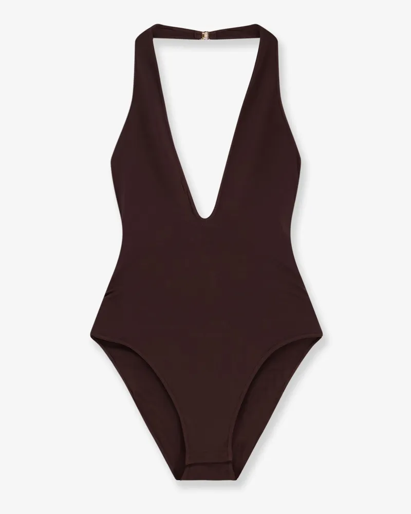 Zimmermann Luna Halter Bodysuit -  - gender_Woman Brown