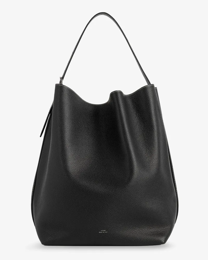 Totême Leather Belted Tote shoulder bag -  - gender_Woman Black