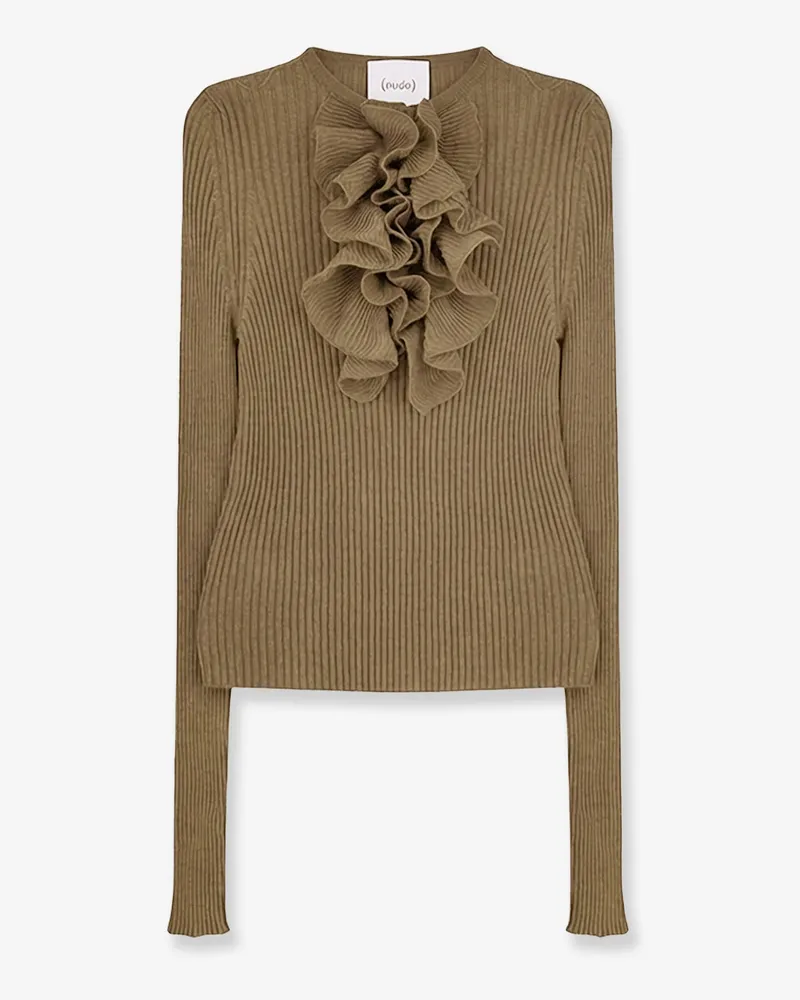 NUDE Ribbed cotton blend sweater -  - gender_Woman Green
