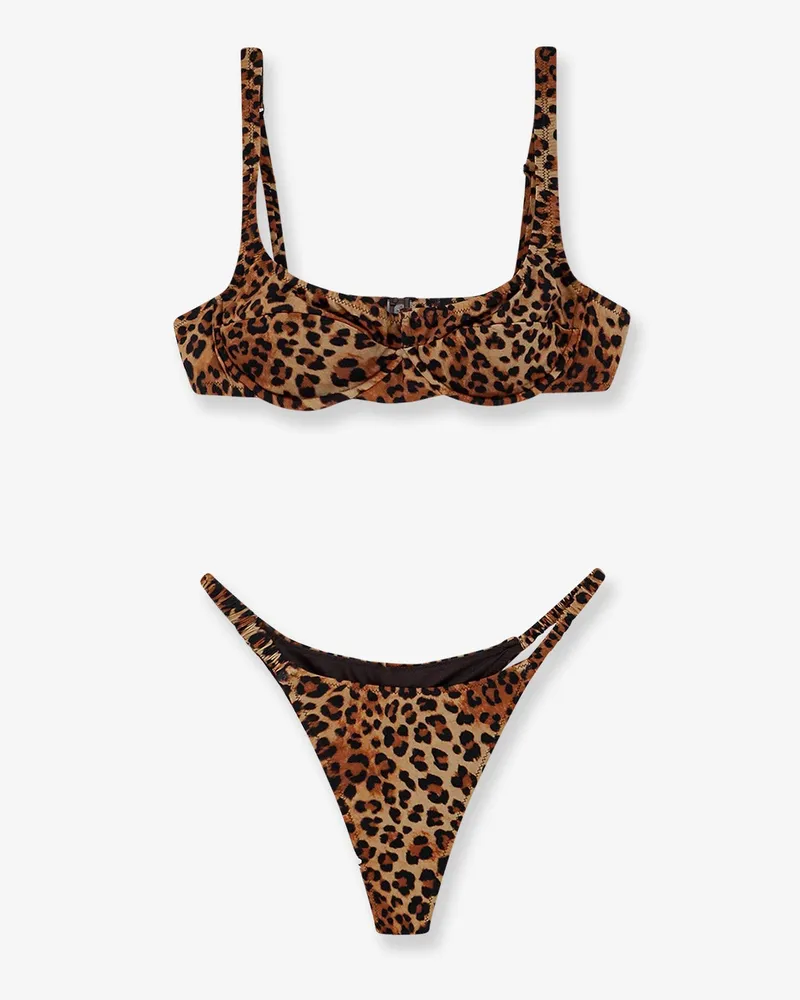 MC2 Saint Barth Nylon bikini with animal print -  - gender_Woman Animal