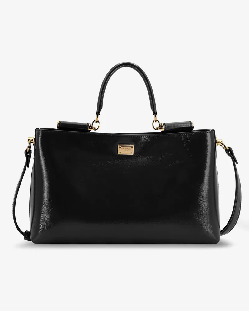 Dolce & Gabbana Vittoria Leather Shoulder Bag -  - gender_Woman Black