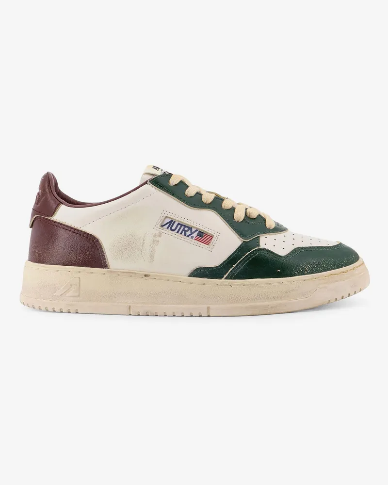 AUTRY Super Vintage leather low-top sneakers -  - gender_Man Green