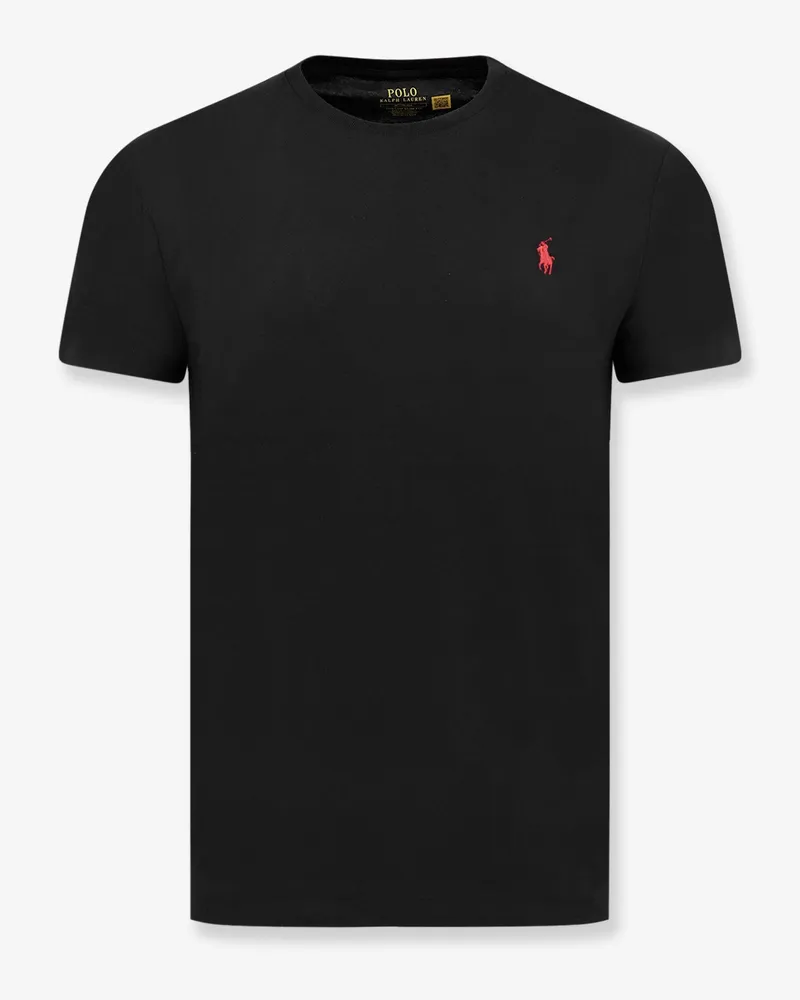 Ralph Lauren Cotton T-shirt with embroidered logo on the front -  - gender_Man Black