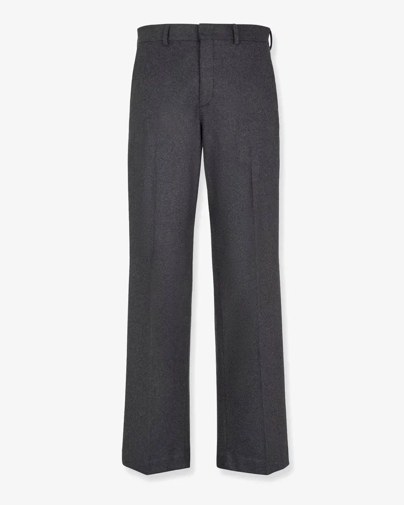 Fendi Stretch cashmere trouser with logoed detail -  - gender_Man Grey