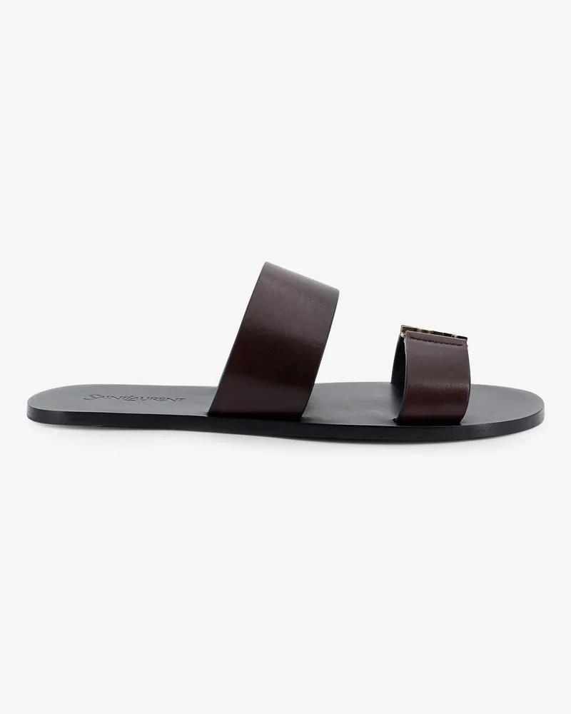 Saint Laurent Babylone leather sandals -  - gender_Man Brown