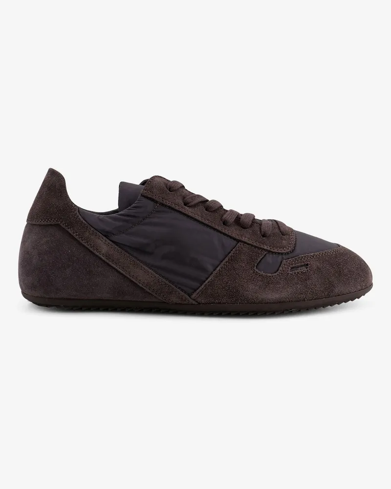 Rick Owens Minimal nylon and suede sneakers -  - gender_Man Grey