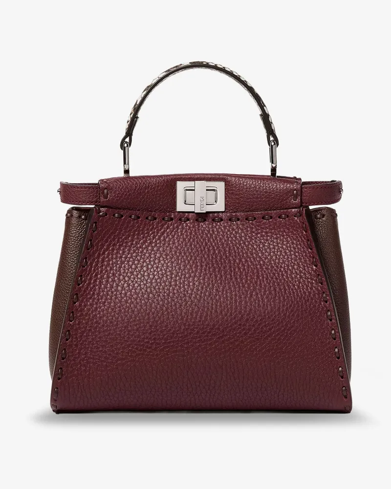 Fendi Peekaboo Mini leather crossbody bag -  - gender_Woman Purple