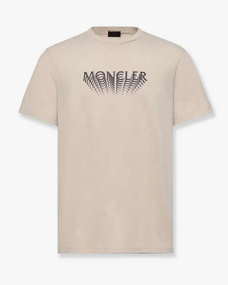 Moncler Organic cotton t-shirt -  - gender_Man Beige