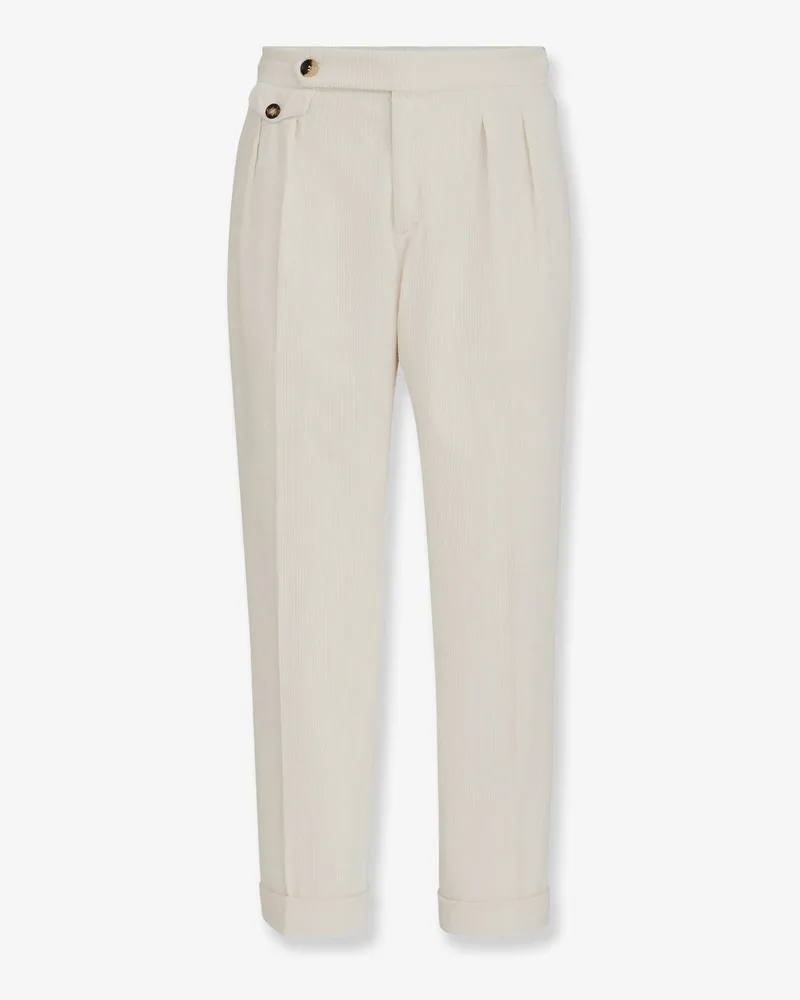 Brunello Cucinelli Corduroy trousers -  - gender_Man White