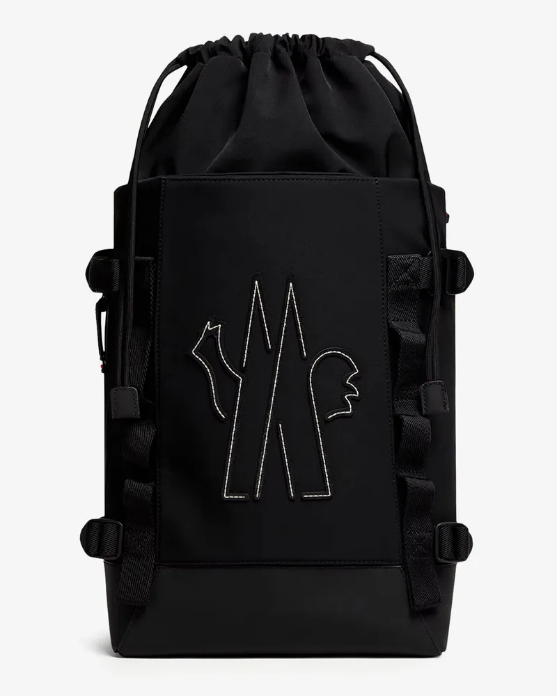 Moncler Nylon backpack with logo patch -  - gender_Man Black