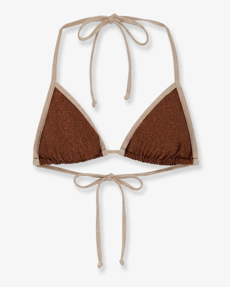 MC2 Saint Barth Leah String Bikini Top with lurex effect -  - gender_Woman Brown