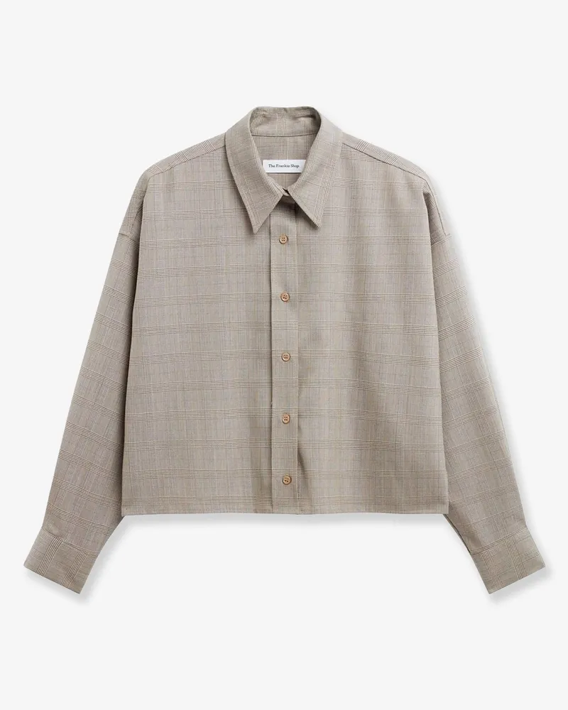 FRANKIE Shop Arlen shirt in virgin wool blend -  - gender_Woman Beige