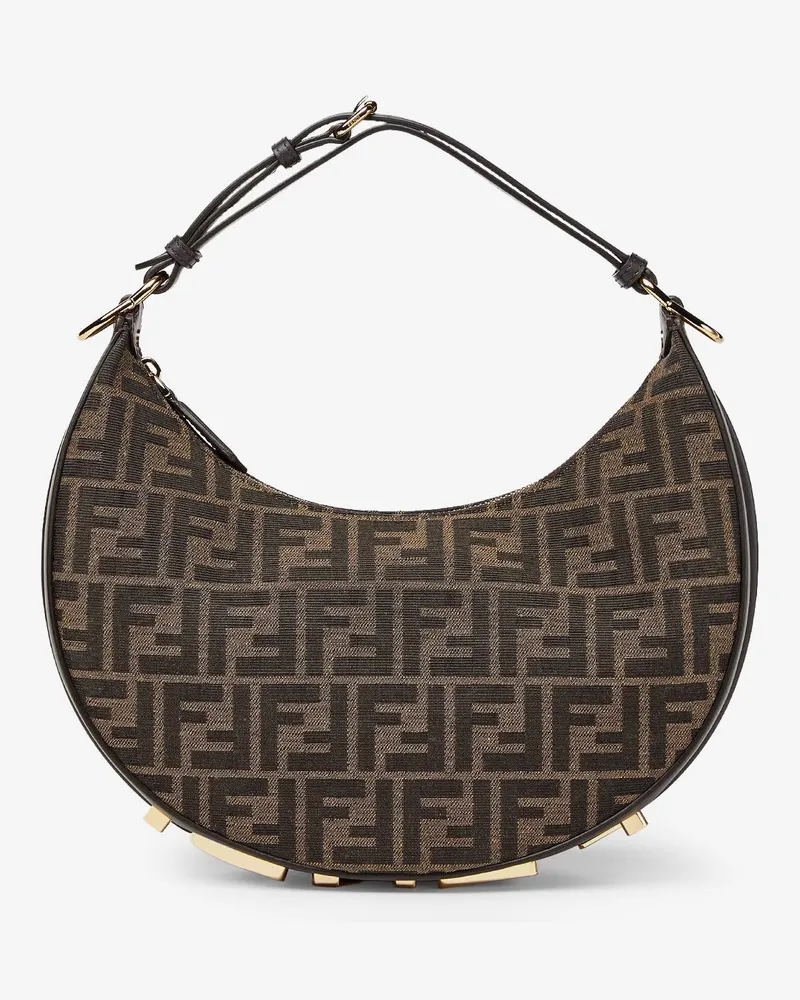 Fendi graphy handbag in FF jacquard fabric - FENDI - gender_Woman Brown