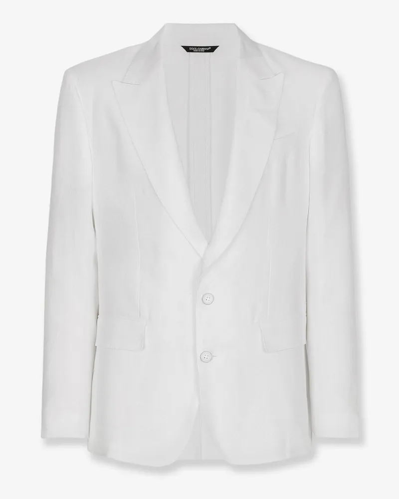 Dolce & Gabbana Sicilia single-breasted linen blazer -  - gender_Man White