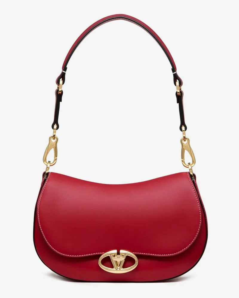 Valentino Garavani Leather shoulder bag with VLogo signature detail -  - gender_Woman Red