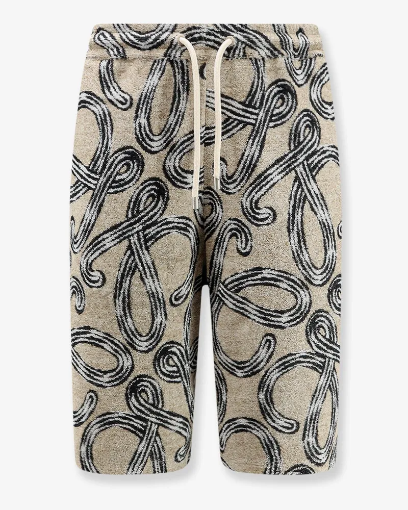 Loewe Paula's Ibiza - Terrycloth shorts with iconic print -  - gender_Man Beige