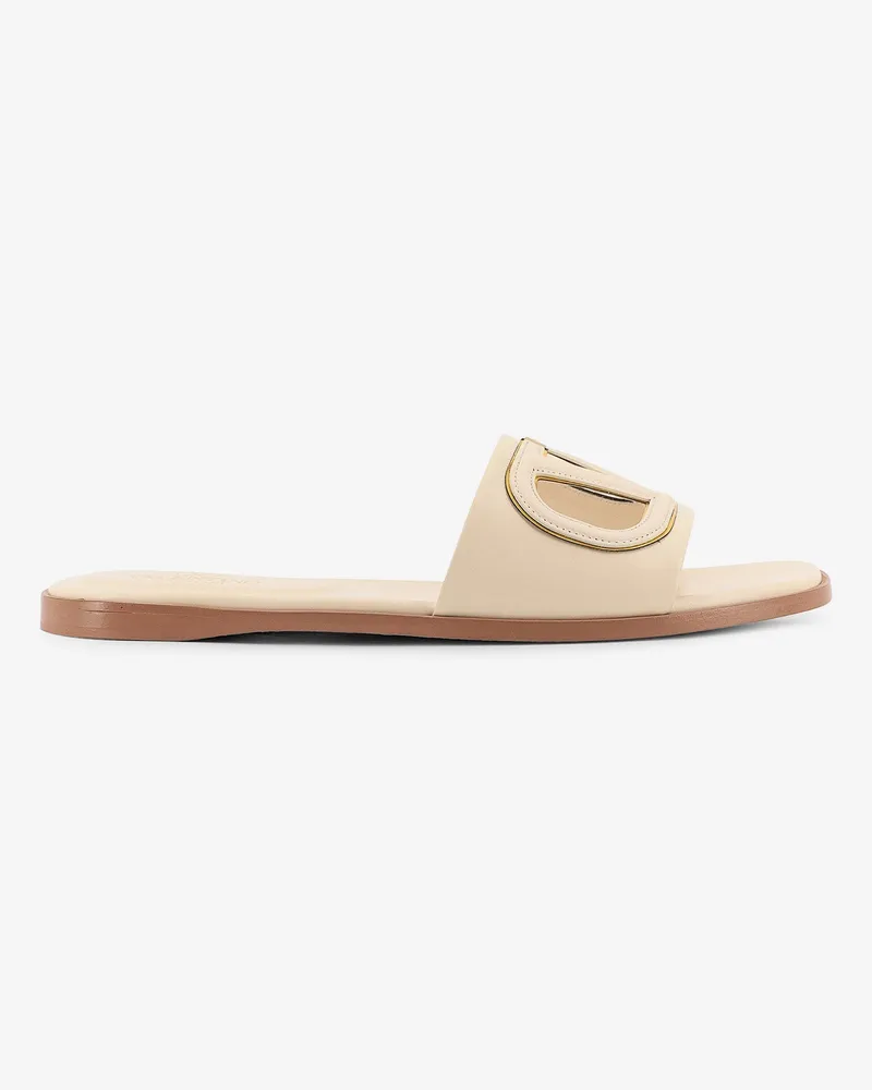 Valentino Garavani Vlogo cut-out leather slides -  - gender_Woman White