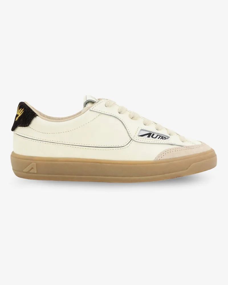 AUTRY Windscape leather and ponyskin sneakers -  - gender_Woman White