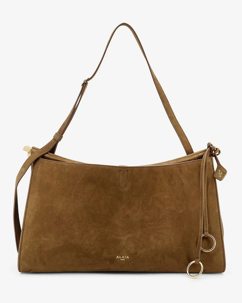 Alaïa Le Click Pocket 35 nabuck shoulder bag -  - gender_Woman Green