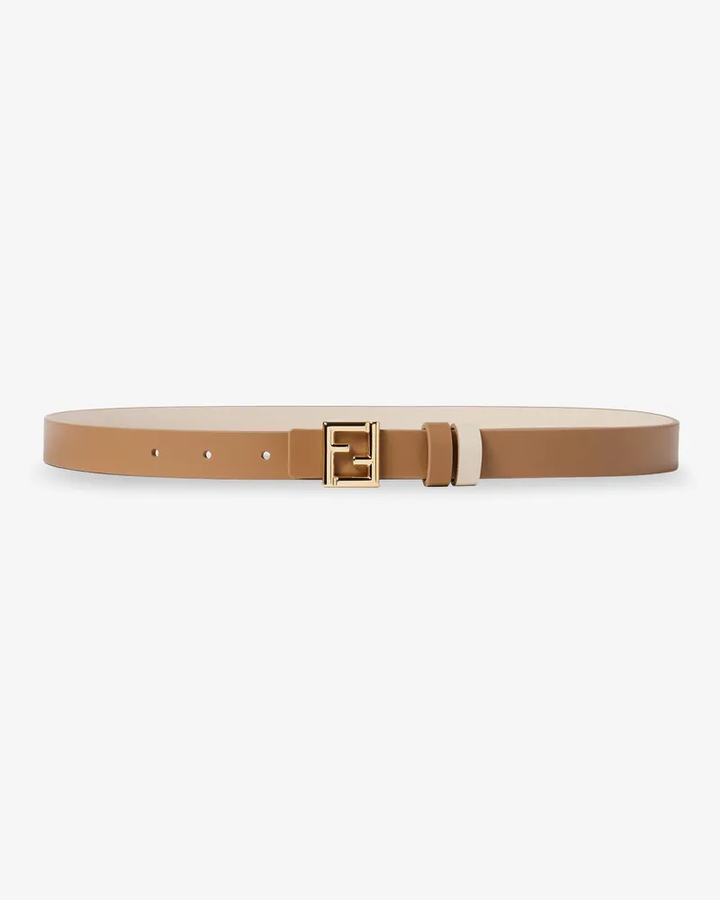 Fendi FF leather belt -  - gender_Woman Beige